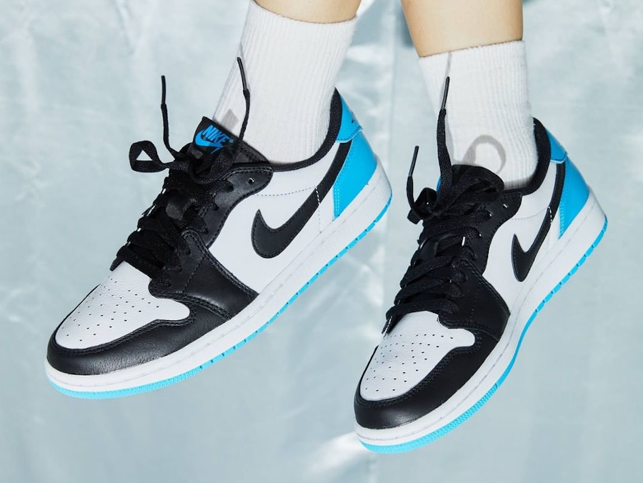 AIR JORDAN 1 LOW “Black Dark Powder Blue”